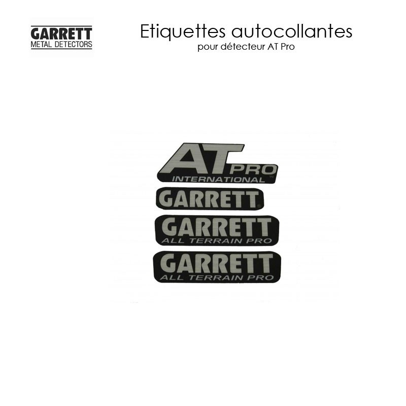 Étiquettes pour détecteur de métaux Garrett AT Pro