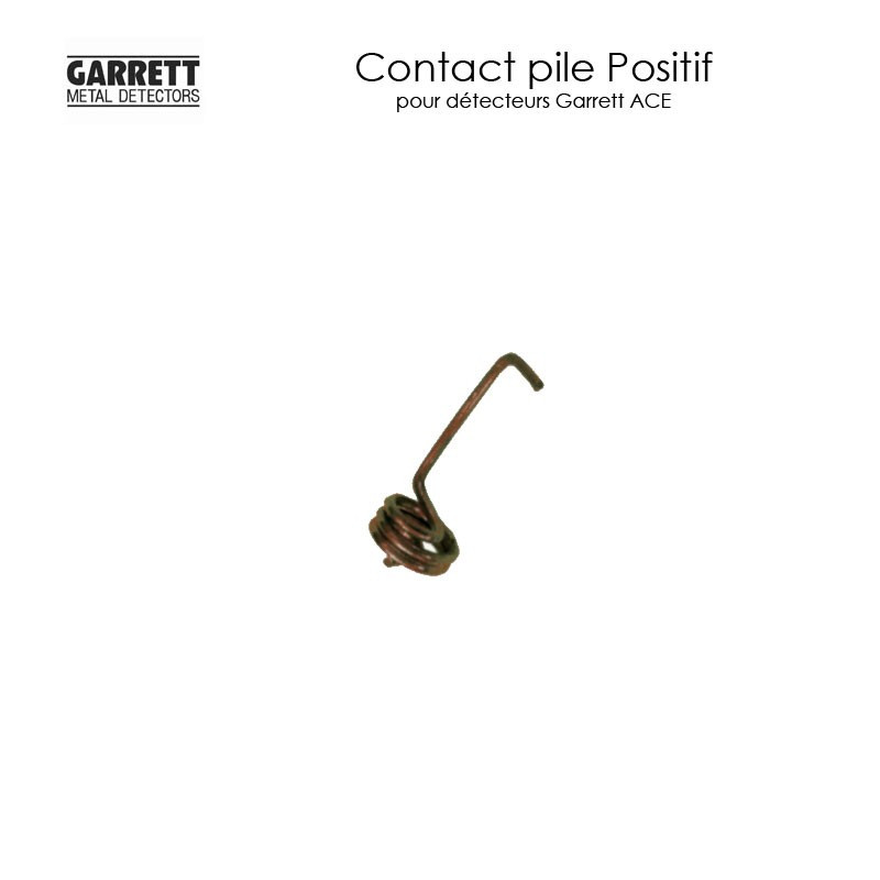 Contact pile pour detecteur de metaux Garrett ACE positif