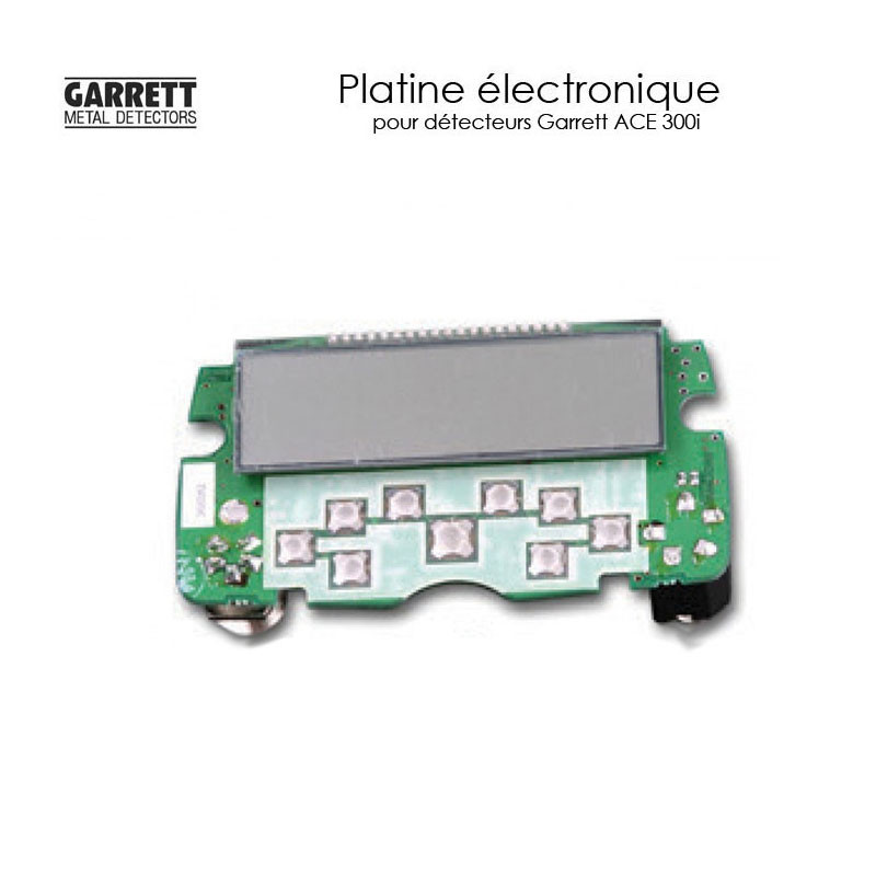 Platine électronique pour détecteur de métaux Garrett ACE 300i avec écran LCD et platine