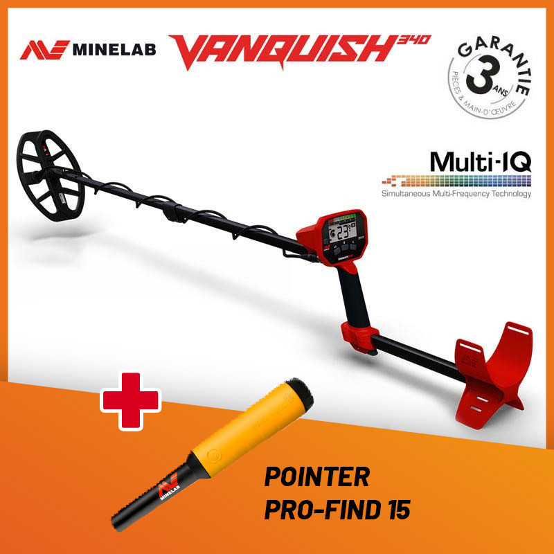 Minelab Vanquish 340 + Pointer Pro - Detecteurs.fr