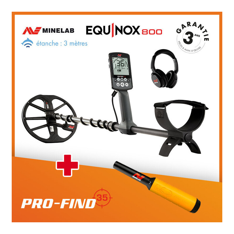 Détecteur Minelab Equinox 800 + Pro-Find 35