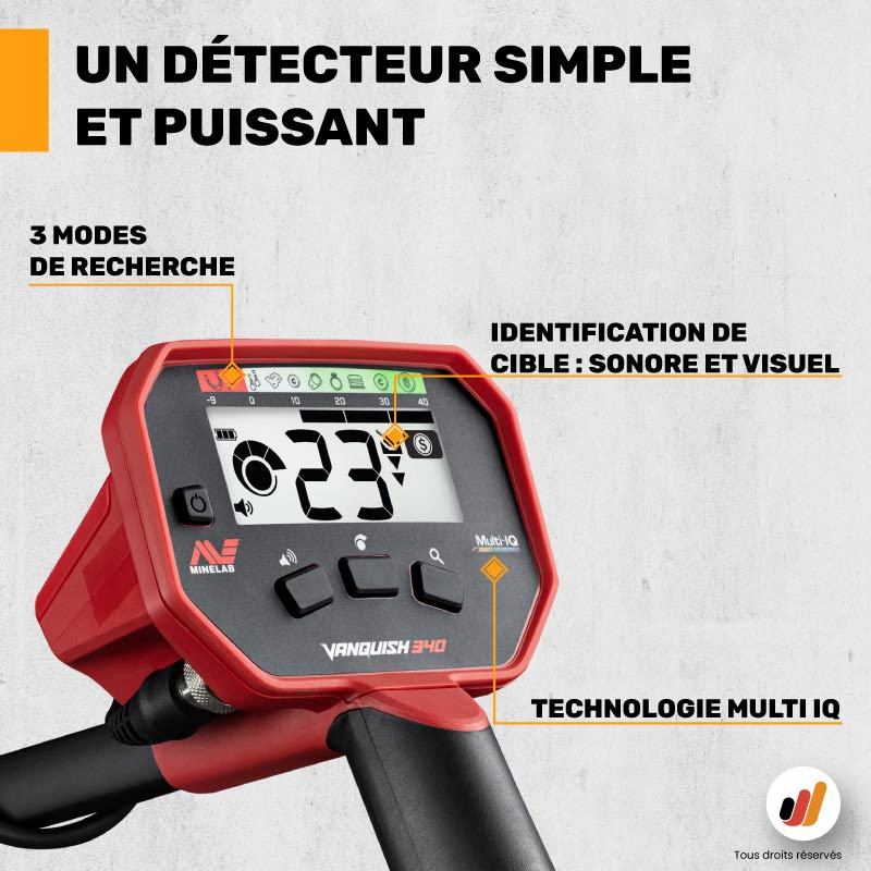 Minelab Vanquish 340 + Pointer Pro - Detecteurs.fr