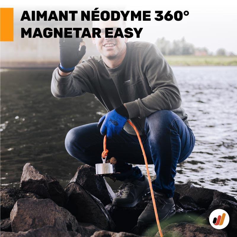 Aimant néodyme 360° Magnetar Easy 280 kg - Pêche à l'aimant