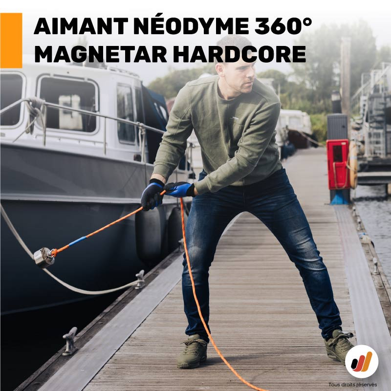 Aimant néodyme 360° Magnetar Hardcore 600 kg - Pêche à l'aimant