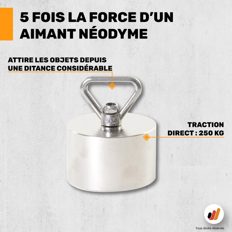 Aimant néodyme 360° Magnetar Terror 1000 kg - Pêche à l'aimant