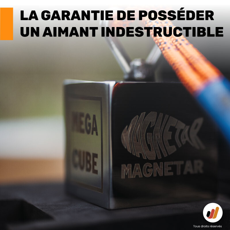 Aimant néodyme Magnetar MEGACUBE 2700 kg - Detecteurs.fr