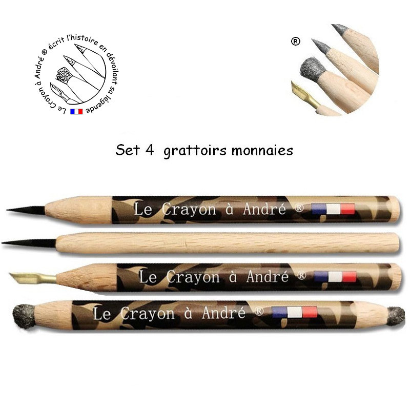 Set complet grattoirs monnaies Le crayon à André ®