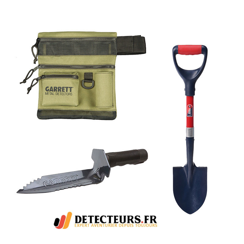 Pack pelle Spear&Jackson, couteau, sacoche, Garrett, sticker