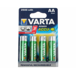 Lot 4 piles LR6 (AA) Varta rechargeables