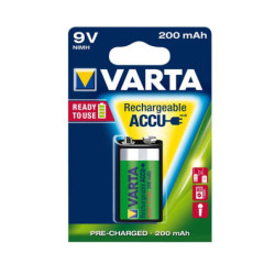 Pile Varta LR61 9 Volts rechargeable 200mAh pour détecteur de métaux