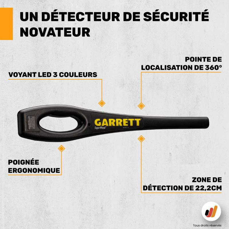 Garrett Super Wand : Détecteur de métaux de sécurité portatif